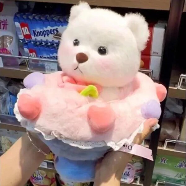 romantic bear plush bouquet Default Title