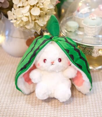 2 in 1 reversible fruit bunny 20 cm Green