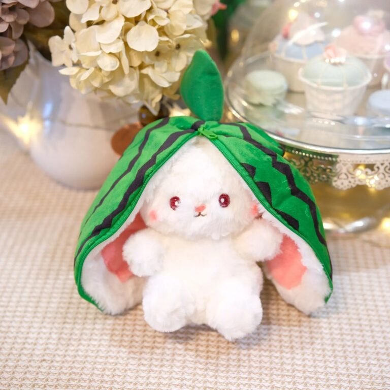 2 in 1 reversible fruit bunny 20 cm Green