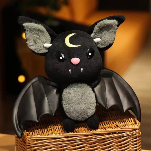 cute and creepy demon bat plush toy 30 cm Black