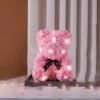 Pink Rose Bear with Lights