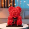 Red Rose Bear with Lights